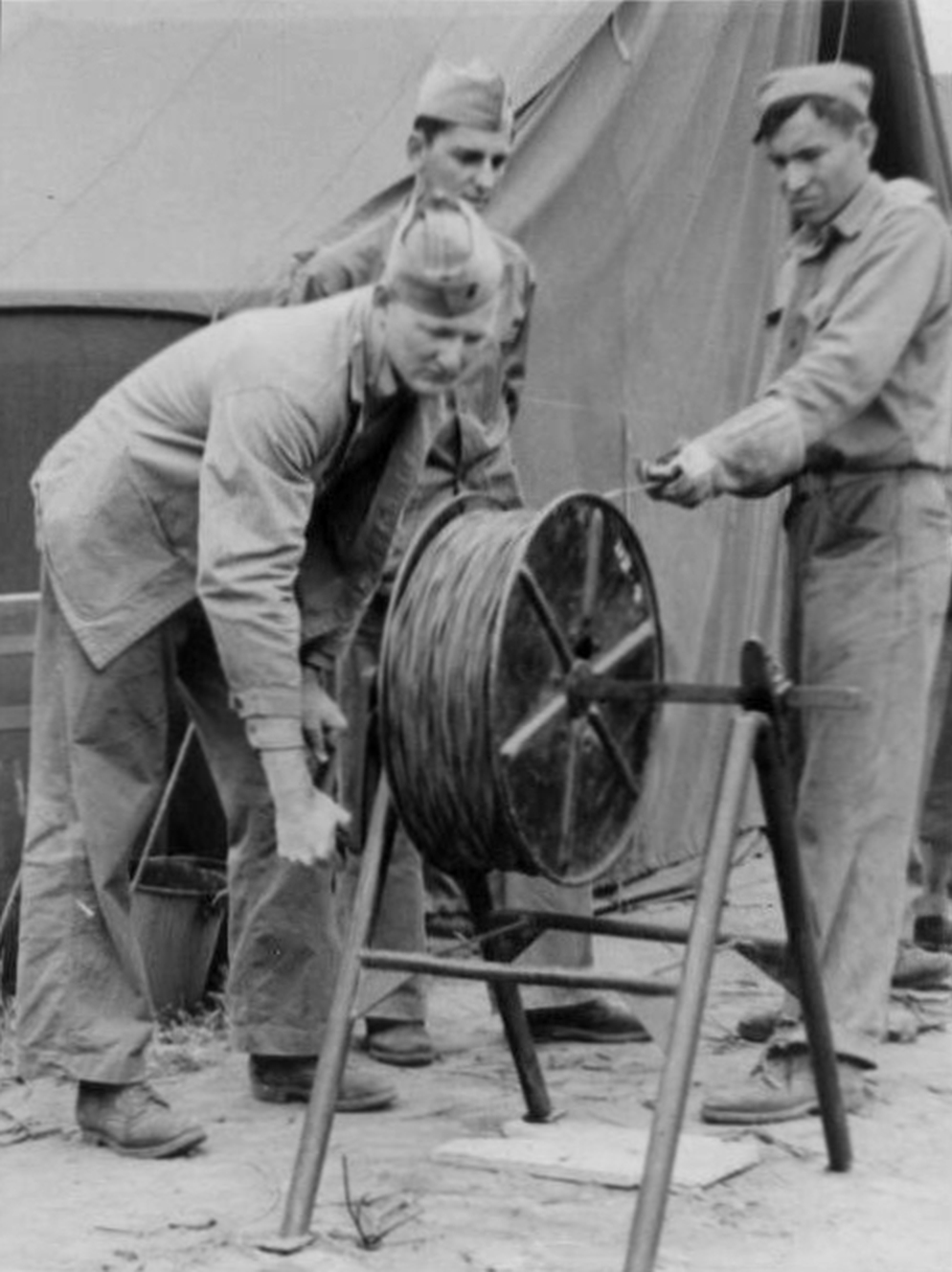 Gerald Ben Seright Pulling Communications Line