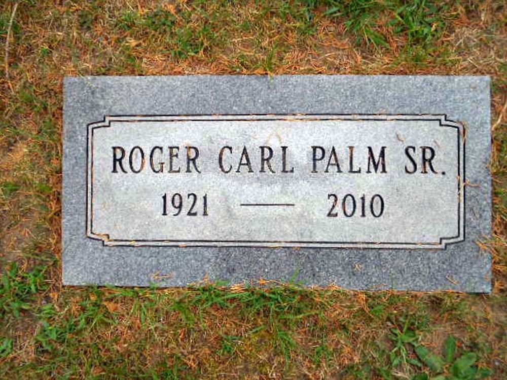 Roger Carl Palm Jr. Grave Marker