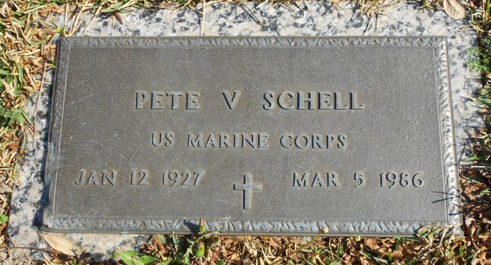 Pete V Schell January 12, 1927 - March 5, 1986 Grave Marker