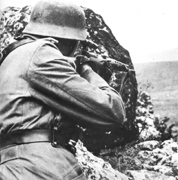 German soldier with SVT-40