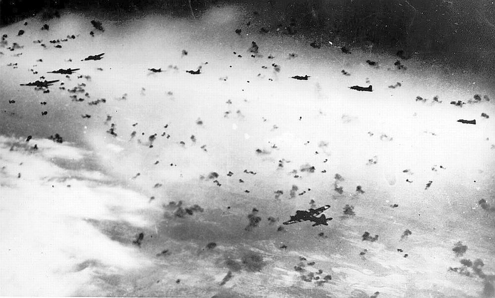 Flak near B-17 Bombers