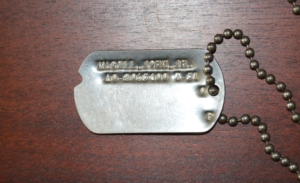 John Magill Military ID (Dog Tag)